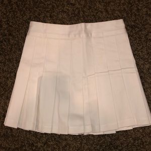 White tennis skirt